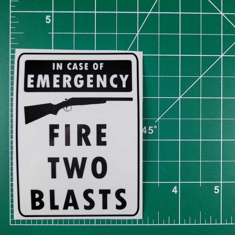 Two Blasts Sticker