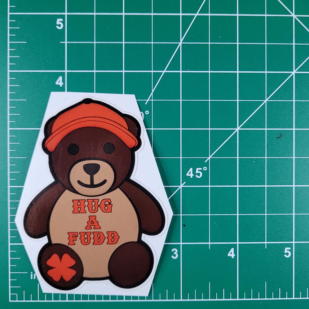 Orange Bear Sticker