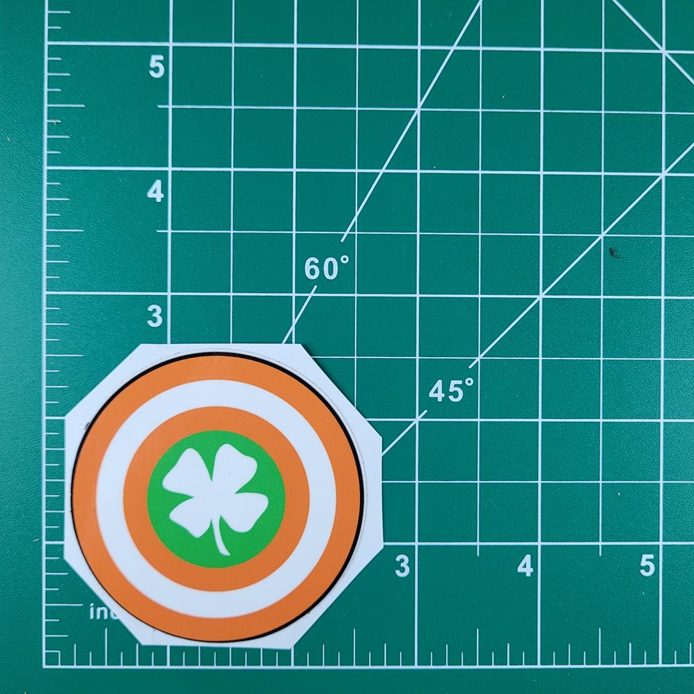 Clover Shield Sticker