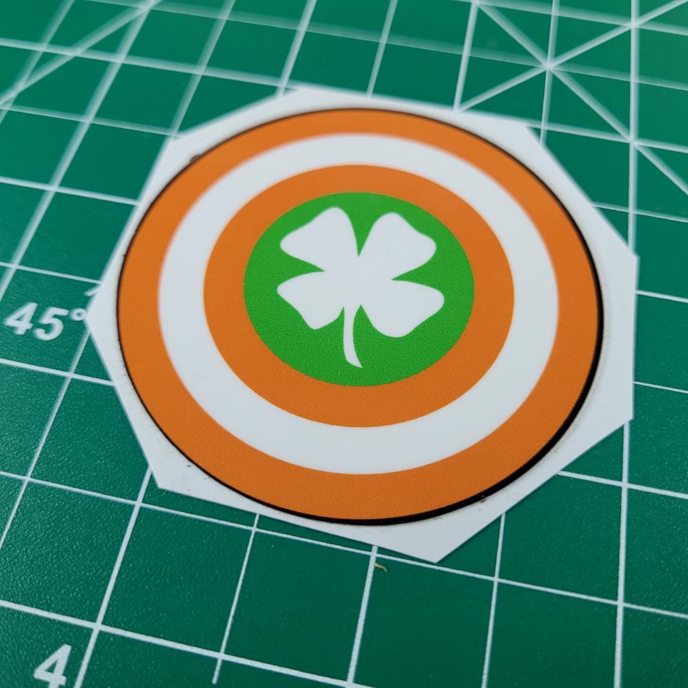 Clover Shield Sticker