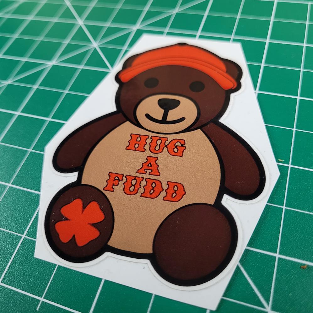 Orange Bear Sticker