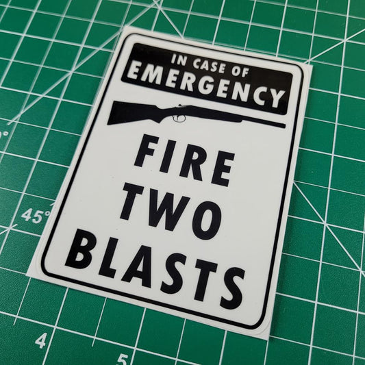 Two Blasts Sticker