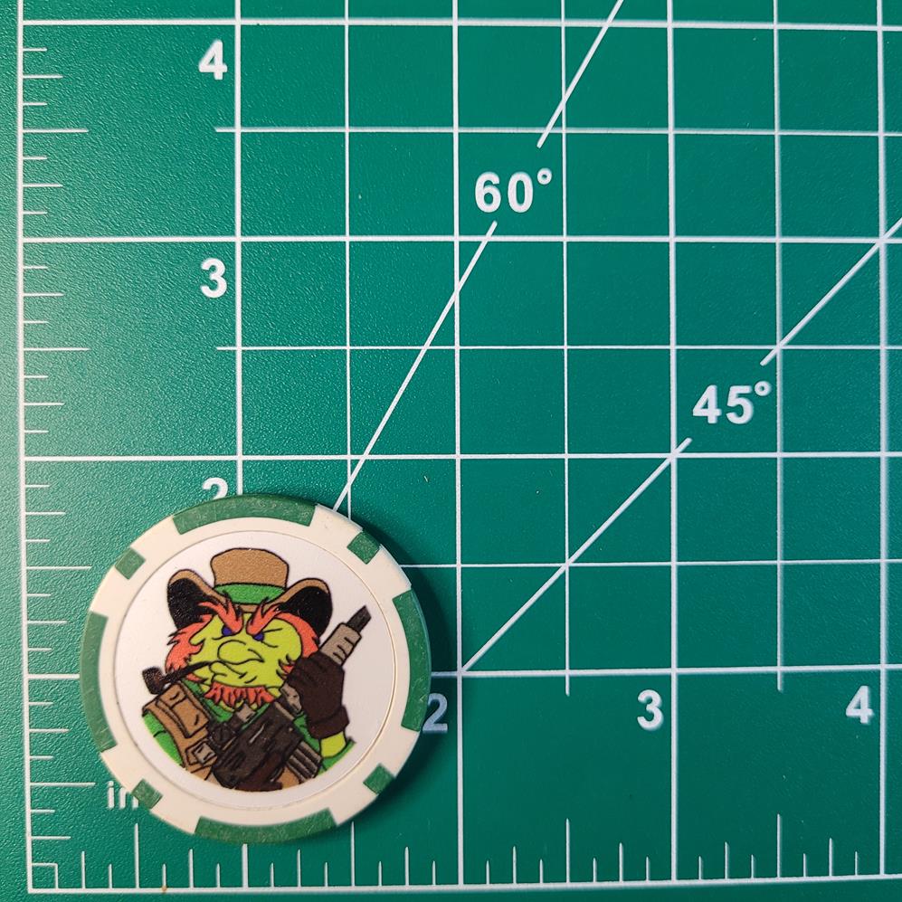 Green Leprechaun Poker Chip