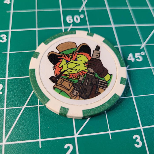 Green Leprechaun Poker Chip