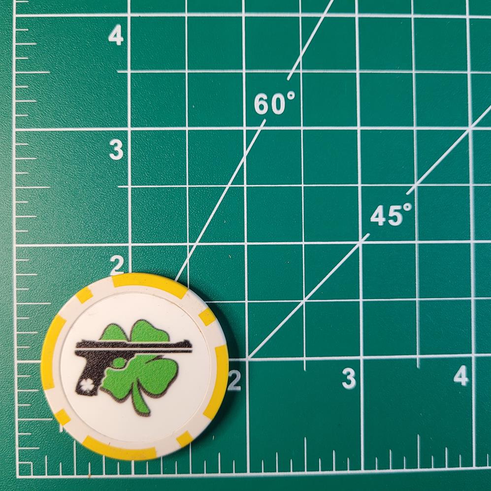 Yellow CloverTac Poker Chip