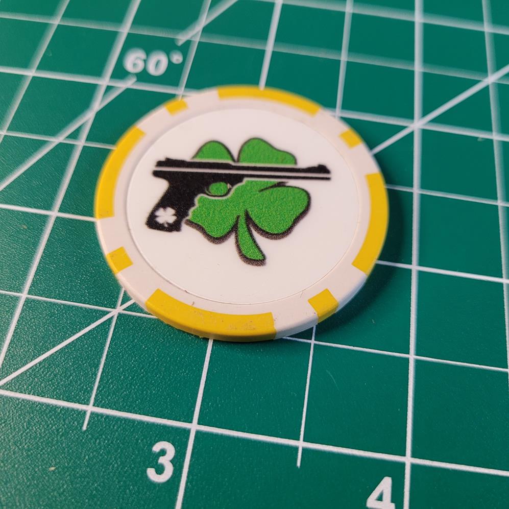 Yellow CloverTac Poker Chip