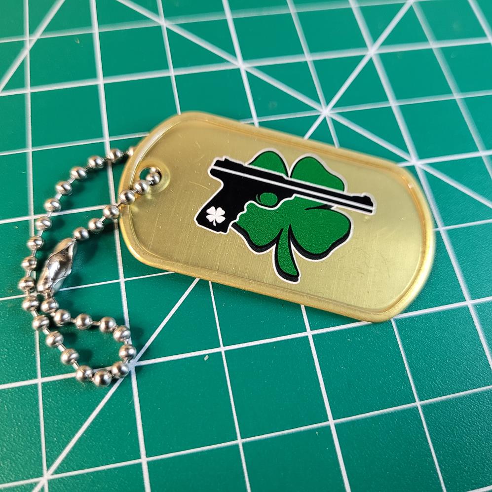 Gold CloverTac Dog Tag