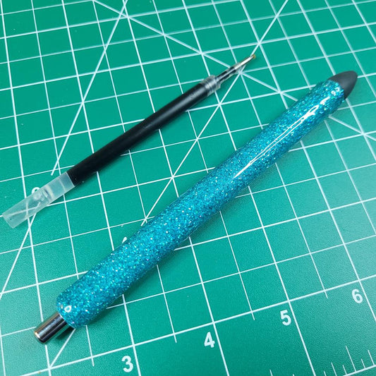 Bright Blue Bling Pen